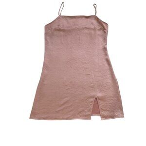 Kendall & Kylie Satin Slip Mini Dress Size S Pink Spaghetti Strap Y2K